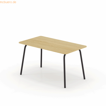 4003969123915 - Schreibtisch selab work & meet desk 815019472 65-130cm (H) 140x80cm (BxT) rechteckig eiche hell   schwarz 4003969123915 Sed