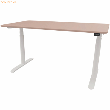 4003969124097 - Sitz-Steh-Schreibtisch selab e-desk 815018731 elektrisch höhenverstellbar 65-128cm (H) 140x90cm (BxT) rechteckig antikrose 4003969124097 - Sitz-Steh-Schreibtisch selab e-desk 815018731 elektrisch höhenverstellbar 65-128cm (H) 140x90cm (BxT) rechteckig antikrose