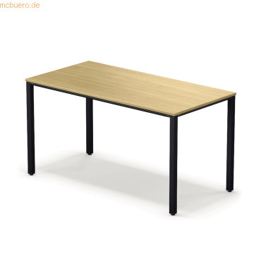 4003969124417 - Schreibtisch temptation four 815021272 65-130cm (H) 140x70cm (BxT) rechteckig eiche   schwarz 4003969124417 Sedus