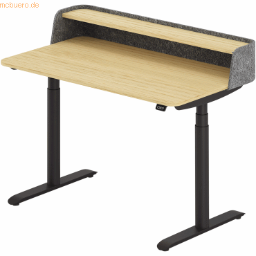 4003969124448 - Sekretär sedesk home 815024272 elektrisch höhenverstellbar 65 -128cm (H) 120x70cm (BxT) rechteckig eiche schwarz 40039691 4003969124448 - Sekretär sedesk home 815024272 elektrisch höhenverstellbar 65 -128cm (H) 120x70cm (BxT) rechteckig eiche schwarz 40039691