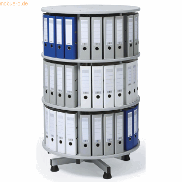 4003969135277 - Ordnerdrehsäule 845013481 lichtgrau 3 Etagen bis zu 72 Ordner 130x80cm (HxØ) 4003969135277 Soennecken 4003969135277 - Ordnerdrehsäule 845013481 lichtgrau 3 Etagen bis zu 72 Ordner 130x80cm (HxØ) 4003969135277 Soennecken