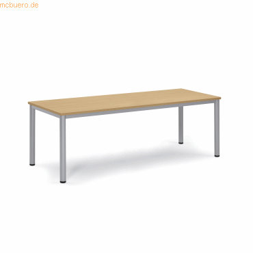 4003969161870 - Konferenztisch BASE-MODUL Q 810076272 72cm (H) 6 Benutzer rechteckig buche silber 4003969161870 Soennecken 4003969161870 - Konferenztisch BASE-MODUL Q 810076272 72cm (H) 6 Benutzer rechteckig buche silber 4003969161870 Soennecken