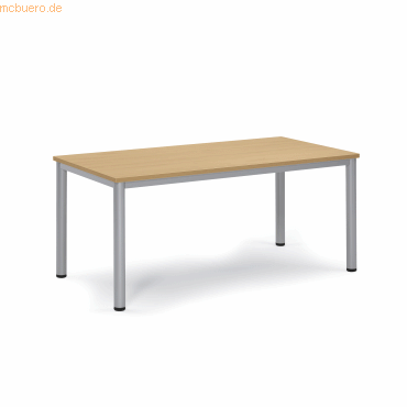 4003969161900 - Konferenztisch BASE-MODUL Q 810076072 72cm (H) 4-6 Personen rechteckig buche   silber 4003969161900 Soennecken