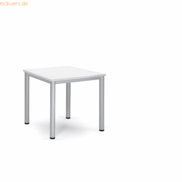 4003969161924 - Konferenztisch BASE-MODUL Q 810076301 72cm (H) bis 4 Personen quadratisch weiß silber 4003969161924 Soennecken 4003969161924 - Konferenztisch BASE-MODUL Q 810076301 72cm (H) bis 4 Personen quadratisch weiß silber 4003969161924 Soennecken