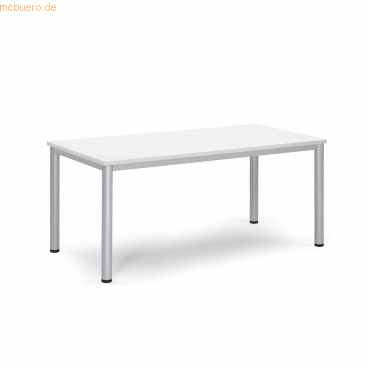 4003969161979 - Konferenztisch BASE-MODUL Q 810076001 72cm (H) 4-6 Personen rechteckig weiß silber 4003969161979 Soennecken 4003969161979 - Konferenztisch BASE-MODUL Q 810076001 72cm (H) 4-6 Personen rechteckig weiß silber 4003969161979 Soennecken
