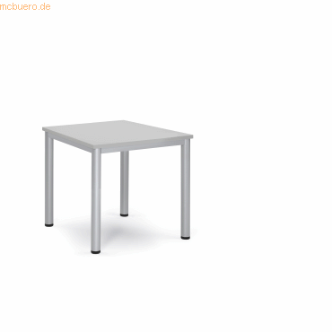 4003969161986 - Konferenztisch BASE-MODUL Q 810076381 72cm (H) bis 4 Personen quadratisch lichtgrau   silber 4003969161986 Soennecken