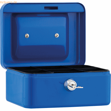 4003969904828 - Geldkassette 152 x 8 x 118 cm (B x H x T) 4 Fächer für Hartgeld mit Schloss Stahl blau
