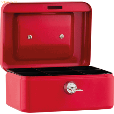 4003969904842 - Geldkassette 152 x 8 x 118 cm (B x H x T) 4 Fächer für Hartgeld mit Schloss Stahl rot