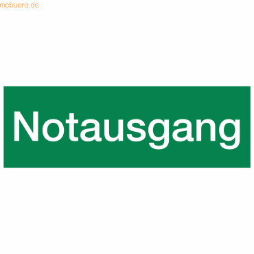4003969931947 - Hinweisschild 297 x 105 cm (b x h) Notausgang PVC-Folie Text des Aufdruckes Notausgang - Neutralware 4003969931947 - Hinweisschild 297 x 105 cm (b x h) Notausgang PVC-Folie Text des Aufdruckes Notausgang - Neutralware