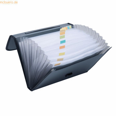 4003969938151 - Fächermappe 370003090 A4 mit 12 Fächern 12-teilig blanko Kunststoff schwarz 4003969938151 Soennecken