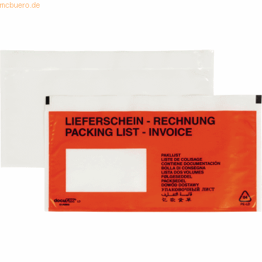 4003969939189 - Lieferscheintaschen 161384300 Din Lang LIEFERSCHEIN - RECHNUNG selbstklebend  4003969939189 250 Stück