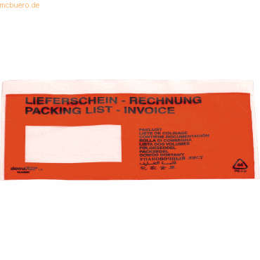 4003969939196 - Lieferscheintaschen 161593100 C5 LIEFERSCHEIN - RECHNUNG selbstklebend  4003969939196 250 Stück