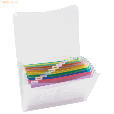 4003969944428 - Fächermappe 370682300 A4 mit 13 Fächern 13-teilig blanko Kunststoff transparent bunt 4003969944428 Soennecken 4003969944428 - Fächermappe 370682300 A4 mit 13 Fächern 13-teilig blanko Kunststoff transparent bunt 4003969944428 Soennecken