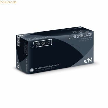 4004034635029 - Einweghandschuhe 35Black 635102 Lebensmittelecht schwarz Größe 8 M Nitril 4004034635029 100 Stück 4004034635029 - Einweghandschuhe 35Black 635102 Lebensmittelecht schwarz Größe 8 M Nitril 4004034635029 100 Stück