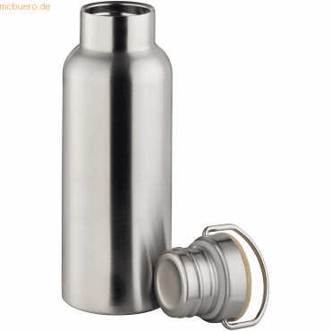 4004133669055 - Isolierflasche Trinkflaschen Gr 500 ml silberfarben (edelstahlfarben) Thermoflaschen Isolierflaschen und Trinkflaschen Edelstahl doppelwandig hält bis 12 Stunden heiß & 24 kalt