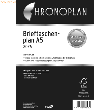 4004182088432 - Brieftaschenplaner A5 102g qm Kalendarium 2026 4004182088432 - Brieftaschenplaner A5 102g qm Kalendarium 2026