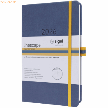 4004360768101 - Wochenkalender Linescape 2026 DE L2606 A5 176 Seiten 53 Wochen 2 Seiten für je 1 Woche FSC®-Papier Kunststoff blau-gelb 4004360768101 - Wochenkalender Linescape 2026 DE L2606 A5 176 Seiten 53 Wochen 2 Seiten für je 1 Woche FSC®-Papier Kunststoff blau-gelb