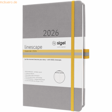 4004360768163 - Wochenkalender Linescape ca A5 DE Hardcover hellgrau 2026 4004360768163 - Wochenkalender Linescape ca A5 DE Hardcover hellgrau 2026