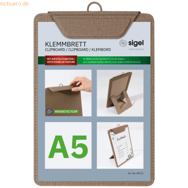 4004360768347 - Speisekarten-Klemmbrett für DIN A5 Kunststoff beige 4004360768347 - Speisekarten-Klemmbrett für DIN A5 Kunststoff beige