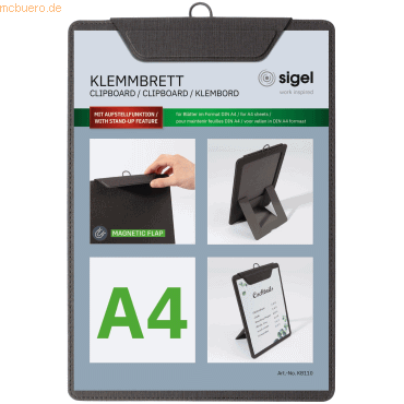 4004360768491 - Speisekarten-Klemmbrett für DIN A4 Kunststoff schwarz