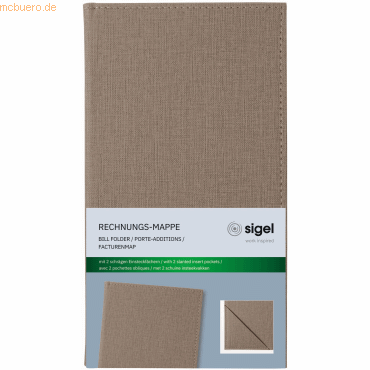 4004360768521 - 5 x Rechnungs-Mappe Kunststoff beige 130x230x10mm 4004360768521 - 5 x Rechnungs-Mappe Kunststoff beige 130x230x10mm