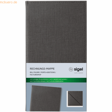 4004360768552 - 5 x Rechnungs-Mappe Kunststoff anthrazit 130x230x10mm 4004360768552 - 5 x Rechnungs-Mappe Kunststoff anthrazit 130x230x10mm