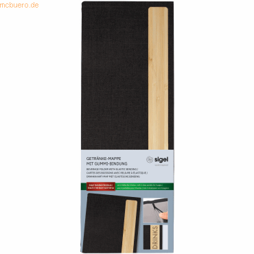 4004360768613 - Getränke-Mappe Gummi-Bindung 1 2 A4 Langformat DRINKS dunkelgrau