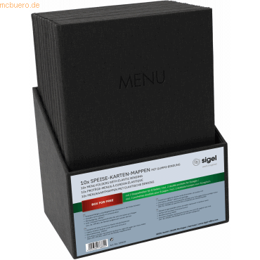 4004360768842 - Speisekarten-Mappe Gummi-Bindung A4 Prägung MENU schwarz mit Box 4004360768842 - Speisekarten-Mappe Gummi-Bindung A4 Prägung MENU schwarz mit Box
