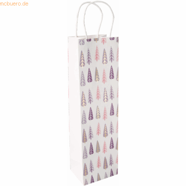4004360768873 - 5 x Geschenktasche Bottle 100x350x80mm Pine trees 4004360768873 - 5 x Geschenktasche Bottle 100x350x80mm Pine trees