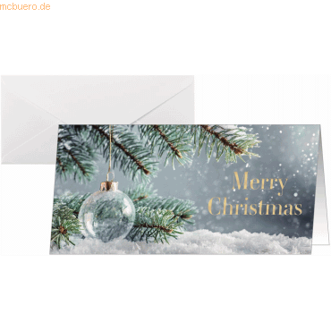 4004360769269 - Weihnachtskarte DL 250g 25+25 Stück Snowy Idyll