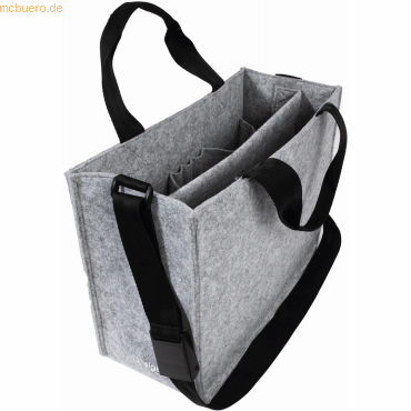 4004360769283 - Desk Sharing Bag Classic M hellgrau recycelter PET Filz 360x280x 4004360769283 - Desk Sharing Bag Classic M hellgrau recycelter PET Filz 360x280x