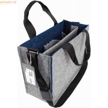 4004360769368 - Desk Sharing Bag Bicolor M recycelter PET Filz 360x280x150mm gra 4004360769368 - Desk Sharing Bag Bicolor M recycelter PET Filz 360x280x150mm gra