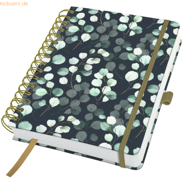 4004360769542 - 2 x Spiral-Notizbuch Jolie Dot-Lineatur ca A5 Eucalyptus Night 4004360769542 - 2 x Spiral-Notizbuch Jolie Dot-Lineatur ca A5 Eucalyptus Night