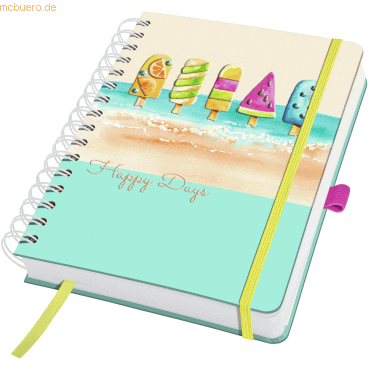 4004360769603 - 2 x Spiral-Notizbuch Jolie Dot-Lineatur ca A5 Summer Breeze 240 4004360769603 - 2 x Spiral-Notizbuch Jolie Dot-Lineatur ca A5 Summer Breeze 240
