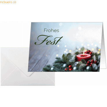 4004360769672 - Weihnachtskarte A6 250g 25+25 Stück Candlelight Cheer