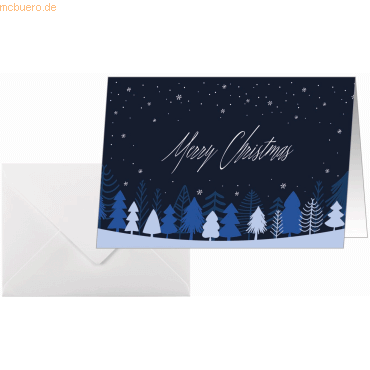 4004360769719 - Weihnachtskarte A6 250g 25+25 Stück Snowflake Serenity
