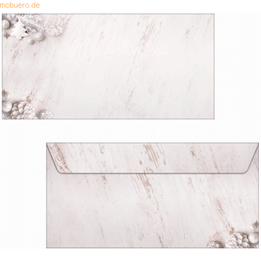 4004360769771 - Weihnachtsumschlag DIN lang 90g 25 Stück Rustic White