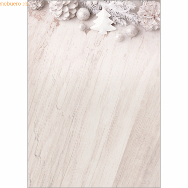 4004360769900 - Weihnachtspapier A4 90g 25 Blatt Rustic White 4004360769900 - Weihnachtspapier A4 90g 25 Blatt Rustic White