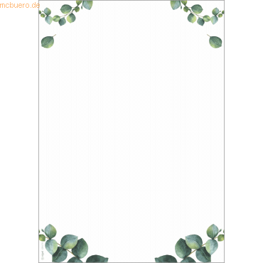 4004360770852 - Motiv-Papier A4 90g Eucalyptus Getränkekarte 100 Blatt