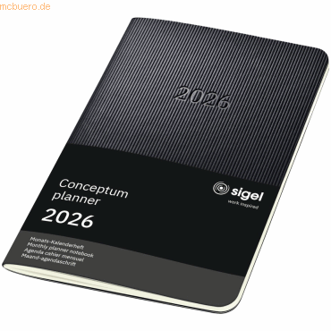 4004360771736 - Monats-Kalenderheft Conceptum ca A6 Softcover schwarz 2026 4004360771736 - Monats-Kalenderheft Conceptum ca A6 Softcover schwarz 2026