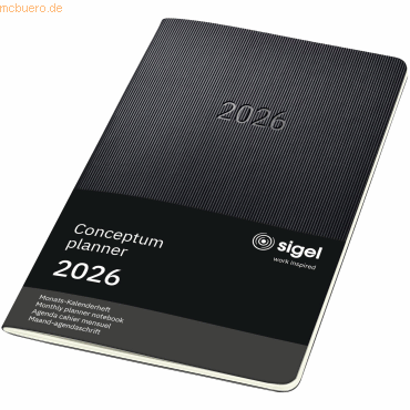 4004360771767 - Monats-Kalenderheft Conceptum ca A5 Softcover schwarz 2026 4004360771767 - Monats-Kalenderheft Conceptum ca A5 Softcover schwarz 2026