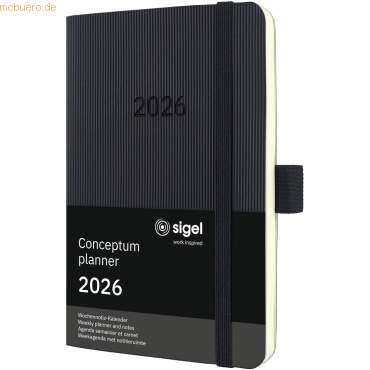 4004360772092 - Wochennotiz-Kalender Conceptum ca A6 Softcover schwarz 2026 4004360772092 - Wochennotiz-Kalender Conceptum ca A6 Softcover schwarz 2026