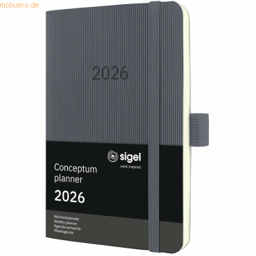 4004360772214 - Wochenkalender Conceptum ca A6 Softcover dunkelgrau 2026 4004360772214 - Wochenkalender Conceptum ca A6 Softcover dunkelgrau 2026
