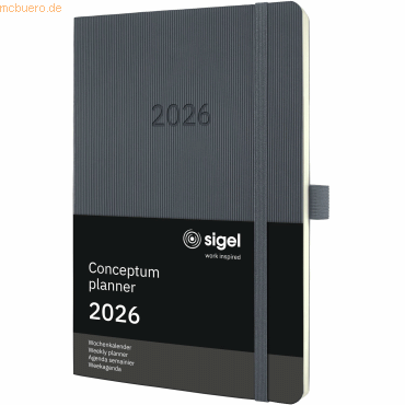 4004360772245 - Wochenkalender Conceptum ca A5 Softcover dunkelgrau 2026 4004360772245 - Wochenkalender Conceptum ca A5 Softcover dunkelgrau 2026