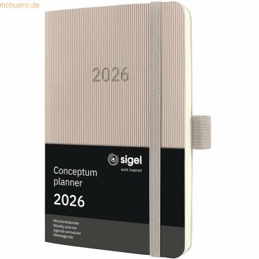 4004360772429 - Wochenkalender Conceptum ca A6 Softcover taupe 2026