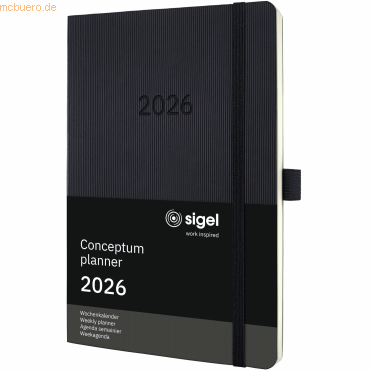 4004360772511 - Wochenkalender Conceptum ca A5 Softcover schwarz 2026
