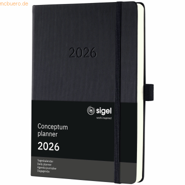4004360772757 - Tageskalender Conceptum 2026 C2610 A5 400 Seiten 1 Jahr 1 Seite für je 1 Tag PEFC®-Papier Kunststoff schwarz 4004360772757 - Tageskalender Conceptum 2026 C2610 A5 400 Seiten 1 Jahr 1 Seite für je 1 Tag PEFC®-Papier Kunststoff schwarz