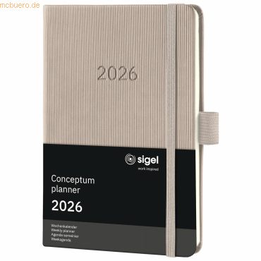 4004360773143 - Wochenkalender Conceptum ca A6 Hardcover taupe 2026 4004360773143 - Wochenkalender Conceptum ca A6 Hardcover taupe 2026