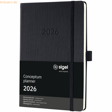 4004360773204 - Wochenkalender Conceptum 2026 C2619 A5 192 Seiten 1 Jahr 2 Seiten für je 1 Woche PEFC®-Papier Kunststoff schwarz 4004360773204 - Wochenkalender Conceptum 2026 C2619 A5 192 Seiten 1 Jahr 2 Seiten für je 1 Woche PEFC®-Papier Kunststoff schwarz