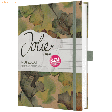 4004360773839 - 2 x Notizbuch Jolie Hardcover ca A5 Pure Ginkgo 192 Seiten lini